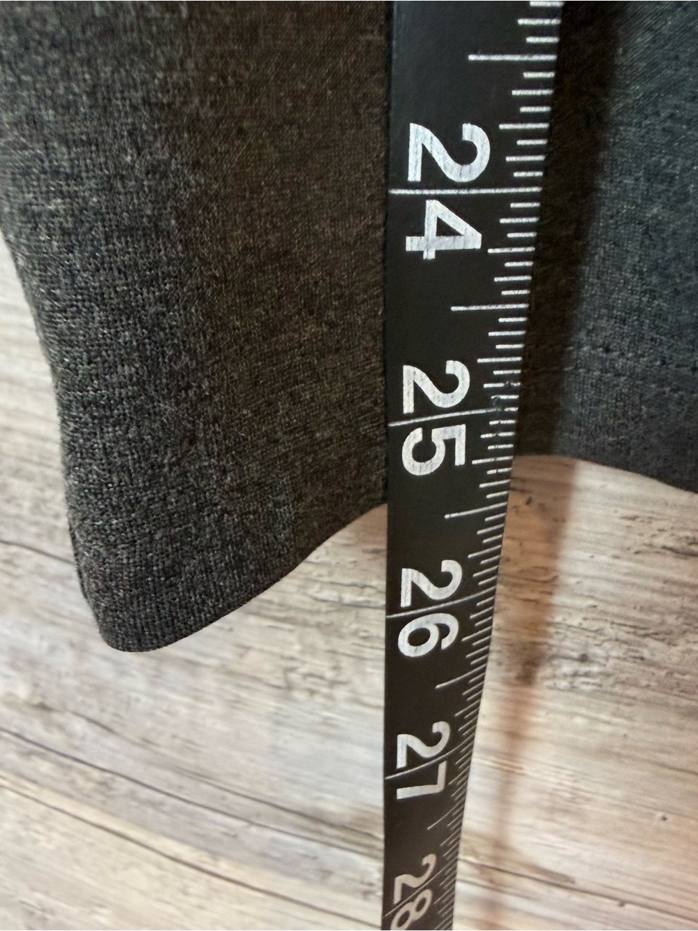 Quince Ultra-Stretch Ponte Straight Leg 4-Pocket Pant Charcoal Gray S Petite - Picture 7 of 8